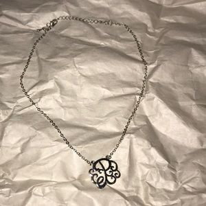 “P” script necklace
